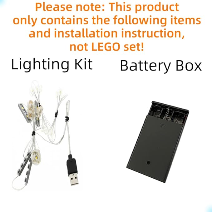 Version 2021 LED Light Kit Compatible with Lego 21056 Taj Mahal (Ver.2021) - Lighting Set for Architecture Building Model (Model Set Not Included)