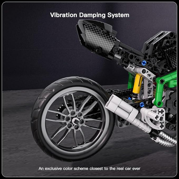 Mould King Motorcycle Kit Building Sets 23002 Bike Model Kit Building Kit Moto Building Toys for Creative Play and Display Model Motorcycle Kits for Adults and Kids 14+ (639PCS)