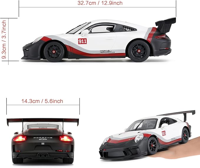 RASTAR RC Cars 1/14 Porsche 911 GT3 Cup Remote Control Sports Car Porsche Toy Car for Kids Drift RC Race Car – White 2.4G