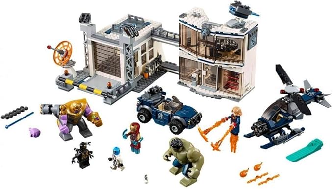 LEGO Marvel Avengers Compound Battle 76131 Building Set Includes Toy Car Helicopter and Popular Avengers Characters Iron Man Thanos and More (699 Pieces)