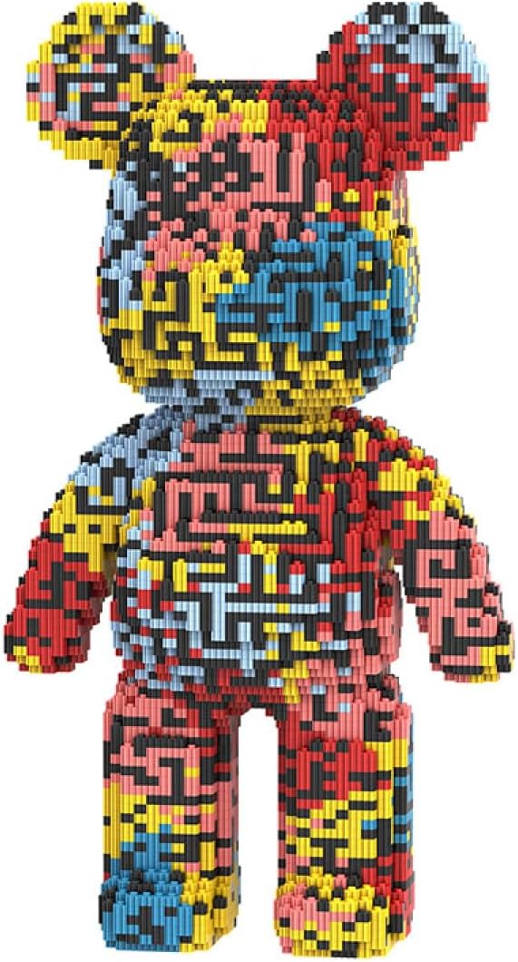 DAHONPA Maze Pattern Bear Micro Building Blocks Set (7250 Pieces) Bear Bricks Set Creative Home &amp Office Decor Gift for Adults and Kids