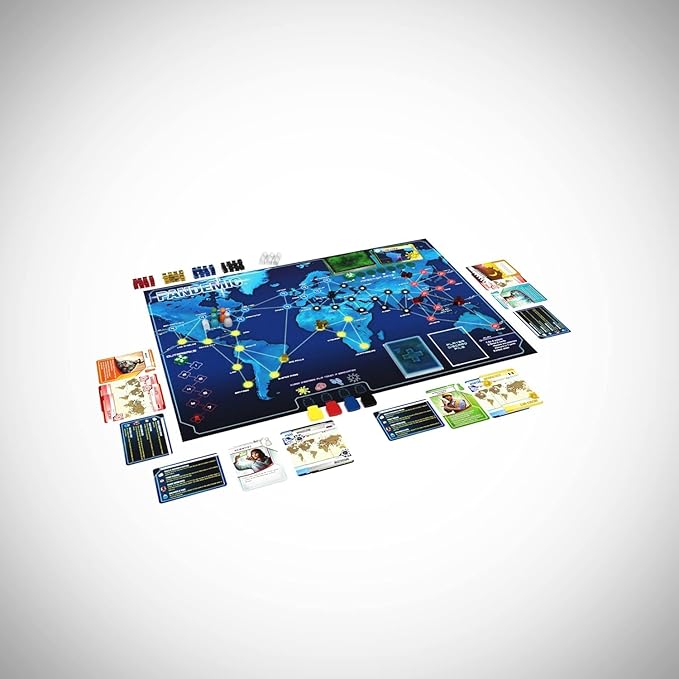 Asmodee Pandemic Board Game (Base Game) - A Cooperative Battle to Save Humanity Strategy Game for Kids and Adults Ages 8+ 2-4 Players 45 Minute Playtime