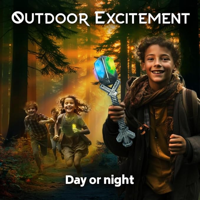 Freeze Tag with a Twist: Vikings of the Northern Lights | 3-10 Players Ages 5+ | Glow in the Dark | Gem Treasure Hunt | RV &amp Family Camping Games | Outdoor Games for Kids | Backyard &amp Summer
