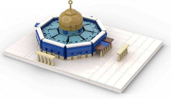 sterope Dome of The Rock Building Blocks Set Islamic Architectural Model Bricks Toys for Kids Muslim Gifts for Kids AdultEducational Toy Building Set for Kids Eid al Fitr Gift