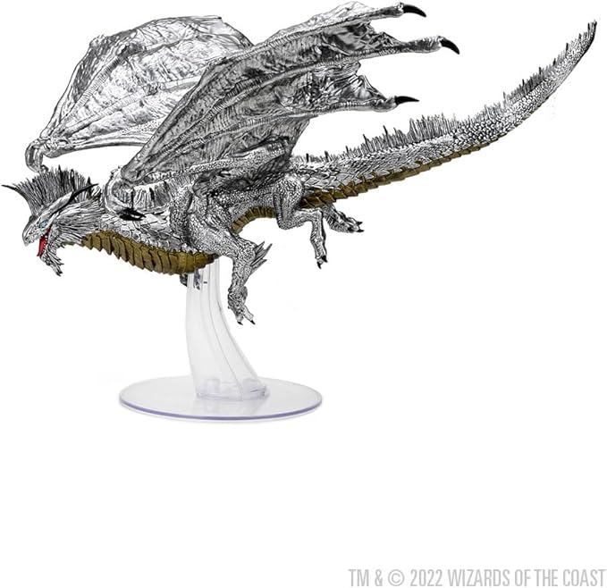 WizKids D&ampD Icons of the Realms: Adult Silver Dragon