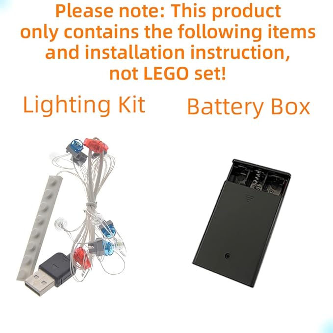 LED Light Kit Compatible with Lego 21108 Ghostbusters ecto 1 (Ver.2014) - Lighting Set for Building Model (Model Set Not Included)