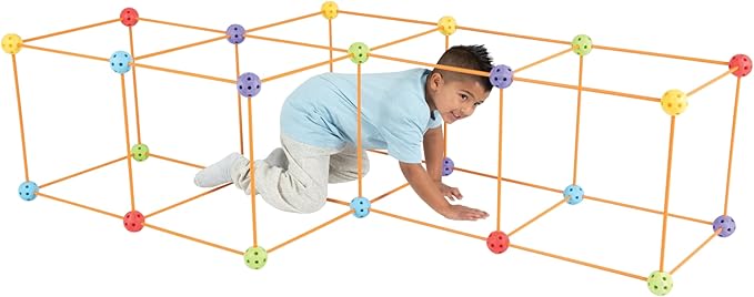 Crazy Forts Everest Toys Multicolor - 69 Piece Fort Building Kit - Buildable Indoor or Outdoor Kids DIY Stem Toy