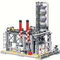 General Jim's Chemical Laboratory Streetview City Modular Building Block Brick MOC Model or Playset with Accessories for Teens or Adults.