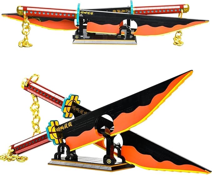 82.6in Demon Swords Building SetTengen Uzui Sword Building Block with Stand Model Kits Katana ToyCreative Gifts for Swords Fan Adults 14+ (1478 PCS)