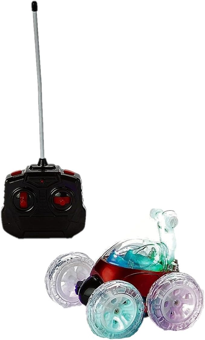 Mindscope Turbo Twisters RED 27 MHz Bright LED Light Up Stunt RC Remote Control Vehicle
