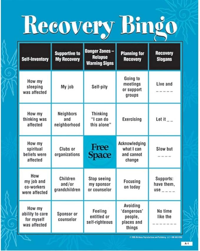 Recovery BINGO! Game for Adults