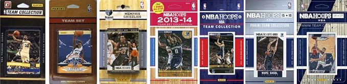 C&ampI Collectables NBA Memphis Grizzlies Men's 7 Different Licensed Trading Card Team Sets White