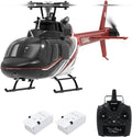 6 Channel Remote Control Helicopter with Brushless Motors Altitude Hold Gyro Optical Flow Positioning Function 2.4GHz Aileronless Mini Aircraft Toy for Beginners Teens Adults