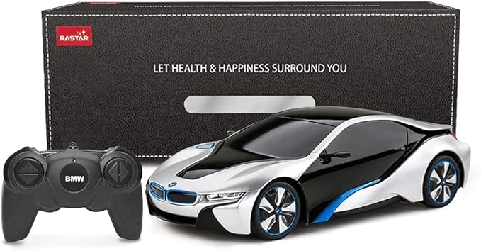 RASTAR BMW i8 RC Car BMW i8 1/24 Remote Control Car BMW Toy Car - Silver