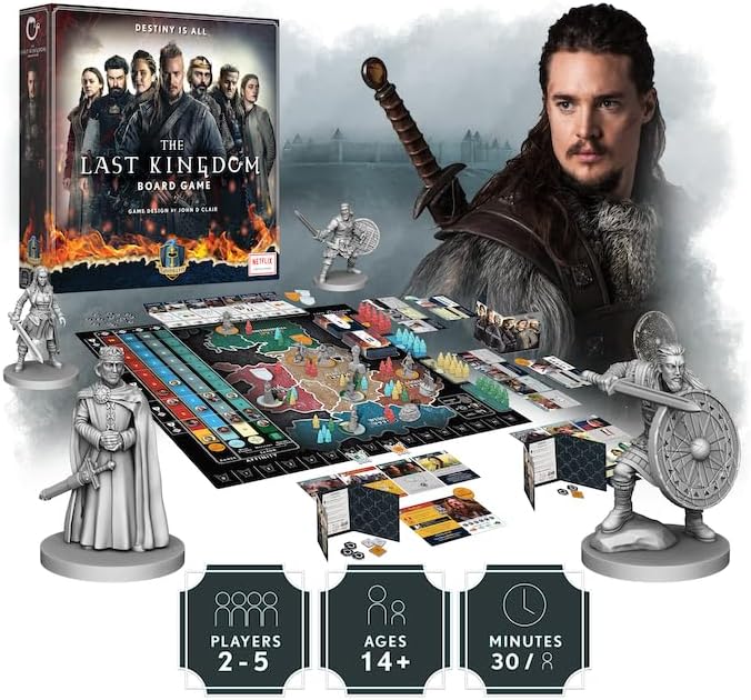 The Last Kingdom: Board Game - Hit Netflix Series Brought to Life | 2-5 Player Strategy Game with Miniatures