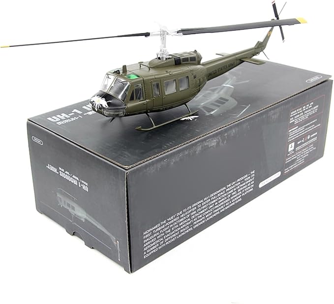 Alloy US Army UH-1 Iroquois Huey Helicopter Model 1:48 Model Simulation Science Exhibition
