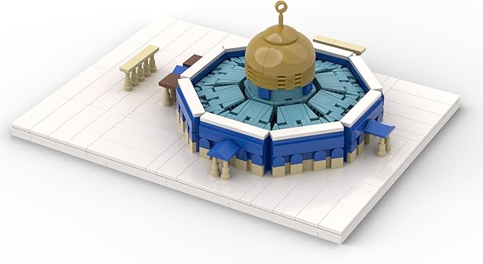 sterope Dome of The Rock Building Blocks Set Islamic Architectural Model Bricks Toys for Kids Muslim Gifts for Kids AdultEducational Toy Building Set for Kids Eid al Fitr Gift