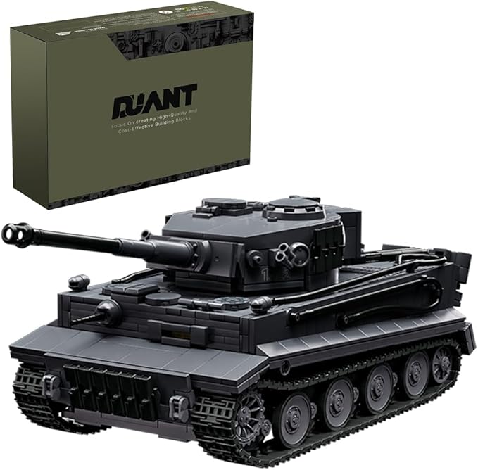 39062 Tiger Tank NO.1322 Building Block Set 1622 Pieces Military 1:28 Scale Tank Model Toys Ideal Gift for Room Decoration or Collection
