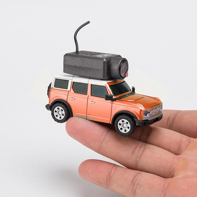 Aetheria WL Mini RC Car with HD FPV Camera 1/64 Remote Control Car FPV RC Drift Cars with LED Ambient Lights &amp Interactive Controls &amp 3-Speed Modes Gift for Adult (Orange)