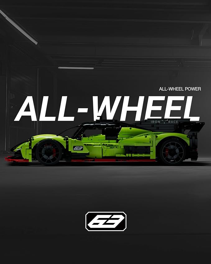 Nifeliz S63 Hypercar Model Building Set 1:8 Scale Collectible Racing Car for Adults Build and Display Race Car Model for Home or Office Décor Gift for Motorsport Fans (3699 PCS NF10283)