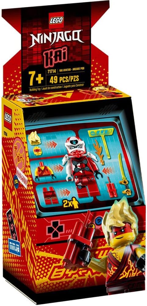LEGO NINJAGO Kai Avatar - Arcade Pod 71714 Mini Arcade Machine Building Kit New 2020 (49 Pieces)