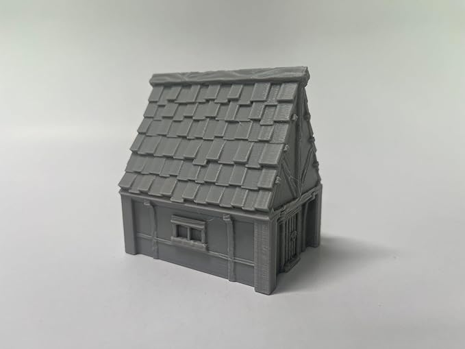 Paintable Tabletop Miniature Little Town Building Terrains - 18mm Scale Dioramas Building Set Scenery with Medieval Architecture Style by HAUTICO (HVillageHouses4-1)