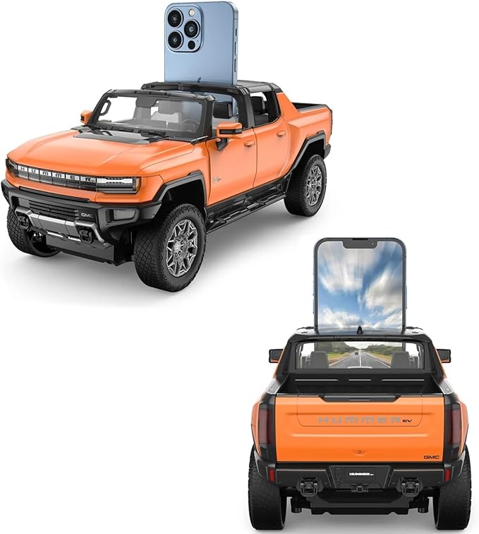 1/16 RC Raing Car for Hummer EV Remote Control Alloy Car with Crab Walking Model 4.8V 600mAh Vehicle Adult Collectible (1/16 Orange)