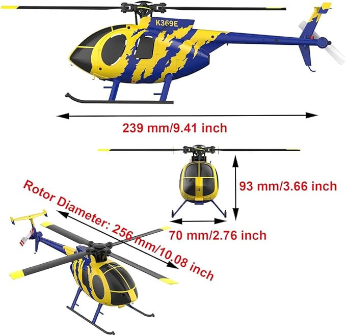 RC ERA C184 MD500 RC Helicopter for Beginners Gyro &amp Optical Sensor Stabilized Easy to Fly 2.4GHz 4CH Flybarless RTF Remote Control Helicopter