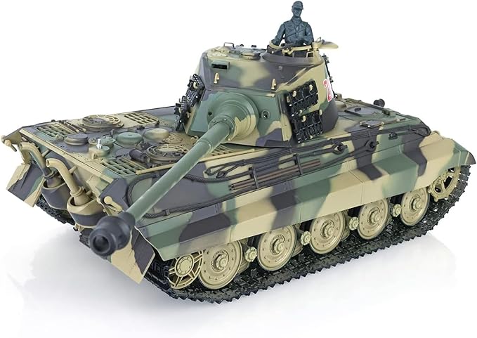 Heng Long US in Stock 2.4G 1/16 Tk7.0 Plastic RTR RC Tank Toys - German King Tiger - Shooting BB