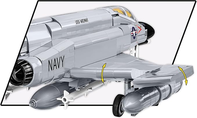 COBI Armed Forces F-4 Phantom II Aircraft Carrier Building Set 703 Pieces