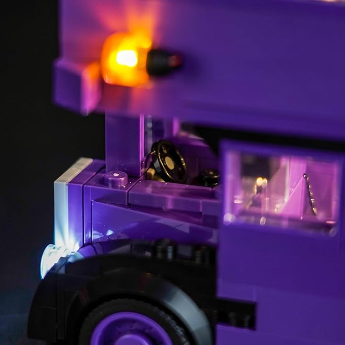 Upgraded Led Light Kit Compatible with Lego Knight Bus Adventure Building Set Lights Decoration Compatible with Lego 76446 (Model Not Included)