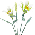 Lily Flower Building Kit for Adults Flower Bouquet Building Block Set Artificial Flowers Mini Building Bricks for Gifts/Home Decor Botanical Collection (White)