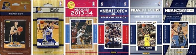 C&ampI Collectables NBA Indiana Pacers Men's 6 Different Licensed Trading Card Team Sets White