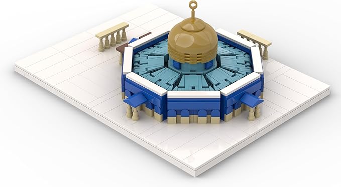 sterope Dome of The Rock Building Blocks Set Islamic Architectural Model Bricks Toys for Kids Muslim Gifts for Kids AdultEducational Toy Building Set for Kids Eid al Fitr Gift