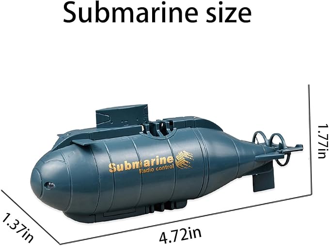 Mini Remote Control Nuclear Submarine - High Speed Waterproof RC Boat for Submersible in Pools Lakes and Ponds - Ideal Gift for Kids and Boys(Blue)