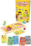 Katamino Family | Wooden Brain Teaser Puzzle Game for Kids and Parents | Educational Board Games for Toddlers and Kids of All Levels | Over 1000 Pentomino Combos | Ages 3+ | 1-2 Players | 10 Min
