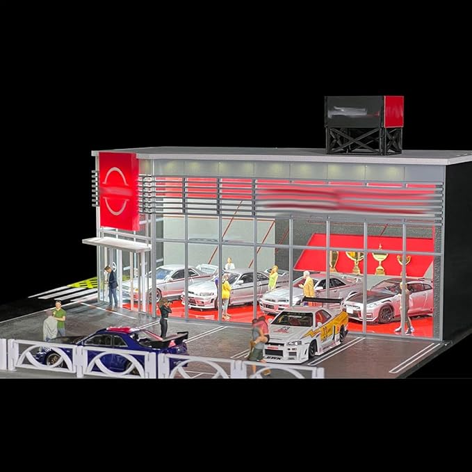 1/64 Scale Mini Building Scene Model (Cars Figures Not Included)