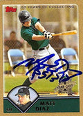 Sports Memorabilia Autograph Warehouse 247507 Matt Diaz Autographed Baseball Card - Tampa Rays 2003 Topps 1st Year - No. T170 Rookie