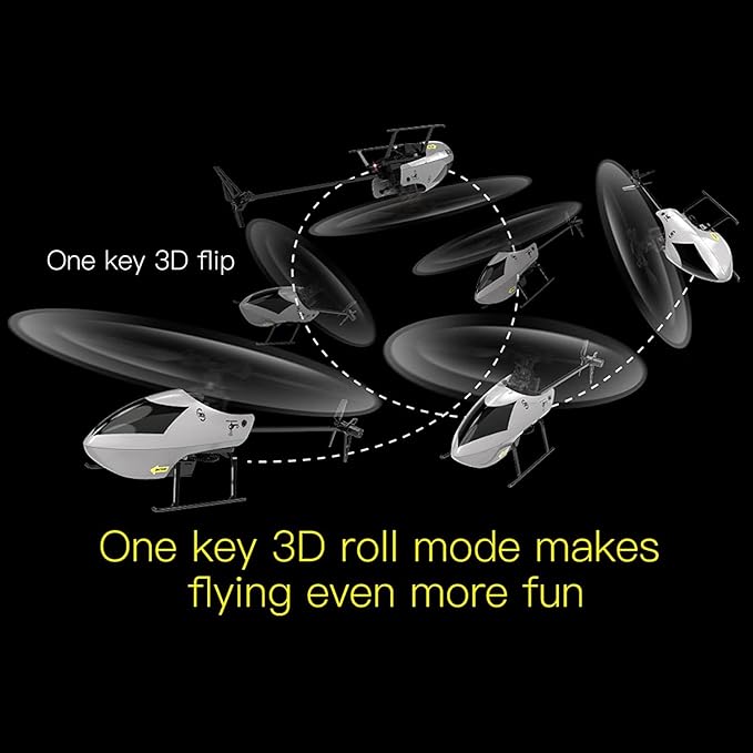 GoolRC C129 V2 RC Helicopter 4 Channel Remote Control Helicopter with 6-Axis Gyro 2.4GHz RC Aircraft with 3D Flips Altitude Hold One Key Take Off/Landing and 3 Batteries for Adults and Beginners