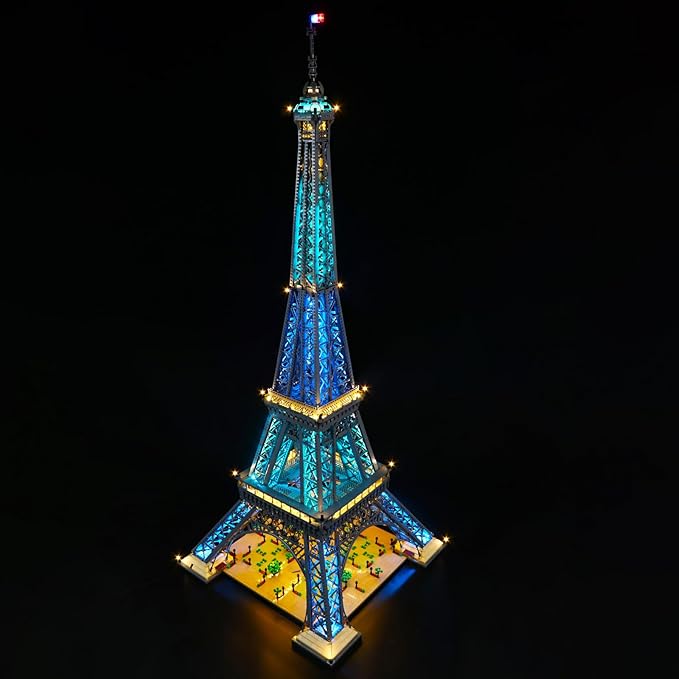 VONADO LED Light Kit Compatible with Lego Eiffel Tower Set 10307 Classic DIY Building Lighting Compatible with Lego Architecture 10307 (NOT Model)