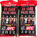 Two 2022 Panini Donruss UFC Sealed Hanger Pack Lot Debut Edition 60 Cards: 2 Packs of 30 Cards
