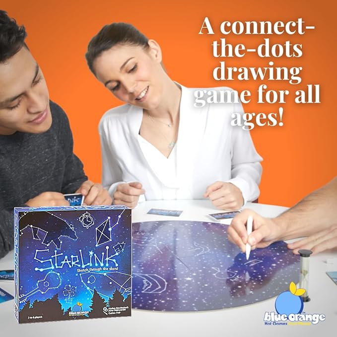 Blue Orange Games Starlink Party Game- New Party Drawing Game for 3 to 6 Players. Recommended for Ages 8 &amp up