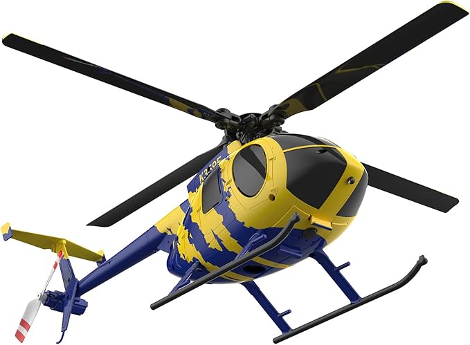 RC ERA C184 MD500 RC Helicopter for Adults 2.4G 4CH 6-Axis Gyroscope Stabilized Helicopter RTF Remote Control Electric Aircraft with Optical Flow for Beginners - 4PCS Battery