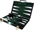 Backgammon Set - Classic Board Game with Premium Leather Case - Portable Travel Strategy Backgammon Game Set for Adults Kids - Suitable as (15inch Black)
