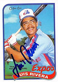 Sports Memorabilia Autograph Warehouse 244856 Luis Rivera Autographed Baseball Card - Montreal Expos FT 1989 O-Pee-Chee - No. 257