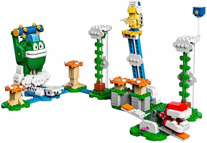 LEGO Super Mario Big Spike’s Cloudtop Challenge Expansion Set 71409 Collectible Toy for Kids with 3 Figures Including Boomerang Bro and Piranha Plant
