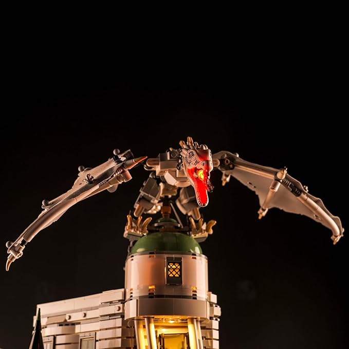 Upgraded Led Light Kit for Lego Gringotts Wizard Bank Horcrux War Building Set Remote Version Compatible with Lego 76417 Best Gifts for Adults (Model Not Included)