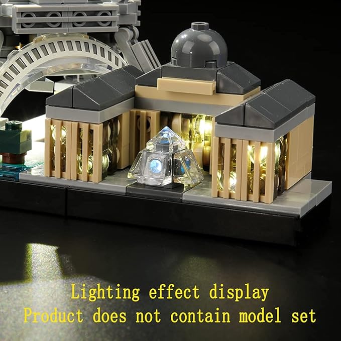 LED Light for (Architecture Paris with Eiffel Tower) Building Blocks Set - Compatible with Lego 21044 Skyline Building Model (Model Set Not Included)
