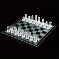 Elegant 10-Inch Glass Chess Set – Premium Quality Board Game for All Ages Ideal Gift for Chess Lovers &amp Stylish Home Decor