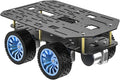 Yahboom 4WD Smart Chassis Car Kit with Aluminum Alloy Chassis520 Encoder Motor65mm WheelsRobotic Moving Platform (Black Unassembled) (Without Battery)
